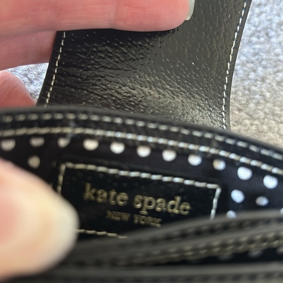 Kate Spade ♠️ Black Saffiano Leather Snap Close 3 Slot Cardholder NWOT Authentic - Picture 6 of 8